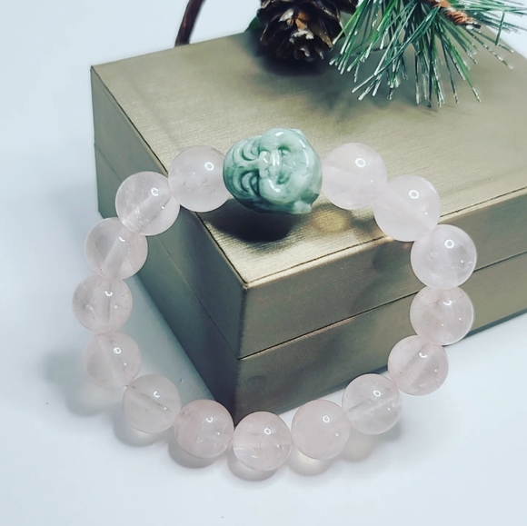 Rose Quartz Jade bracelet - Picture 1 of 4